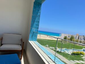 Luxury serviced apartment 3BR first row with Sea & pool view  – Fouka Bay – North Coast